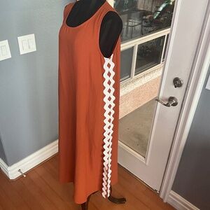 NWT Coastal Vacation Maxi Dress Coverup Resortwear Pool Beach XL Burnt Orange